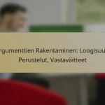 Argumenttien Rakentaminen: Loogisuus, Perustelut, Vastaväitteet