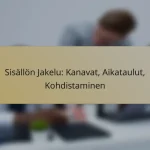 Sisällön Jakelu: Kanavat, Aikataulut, Kohdistaminen