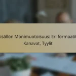 Sisällön Monimuotoisuus: Eri formaatit, Kanavat, Tyylit