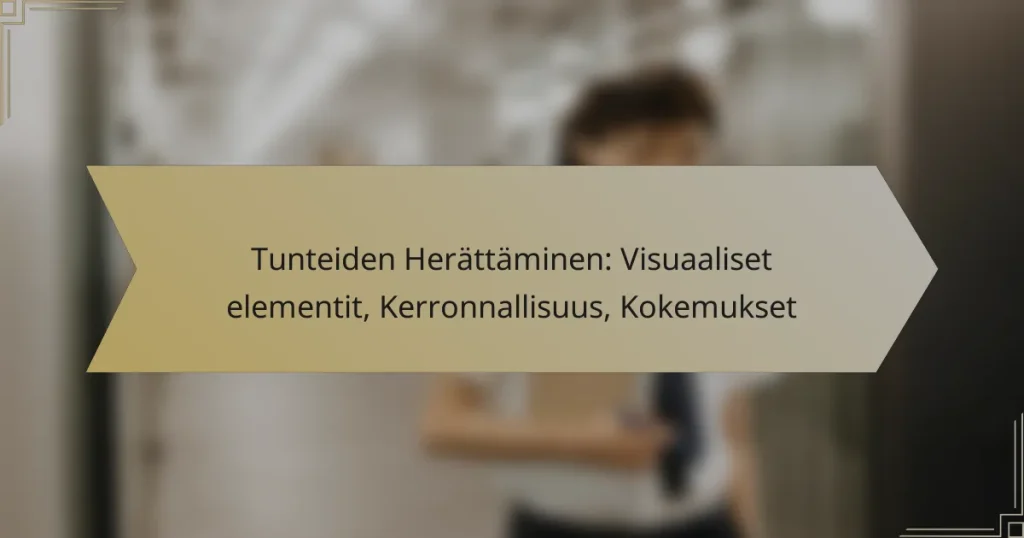 Tunteiden Herättäminen: Visuaaliset elementit, Kerronnallisuus, Kokemukset