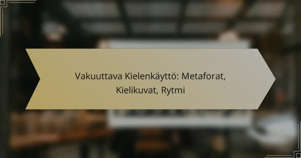Vakuuttava Kielenkäyttö: Metaforat, Kielikuvat, Rytmi