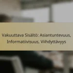 Vakuuttava Sisältö: Asiantuntevuus, Informatiivisuus, Viihdyttävyys