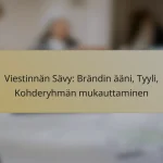 Viestinnän Sävy: Brändin ääni, Tyyli, Kohderyhmän mukauttaminen