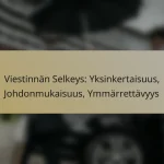 Viestinnän Selkeys: Yksinkertaisuus, Johdonmukaisuus, Ymmärrettävyys
