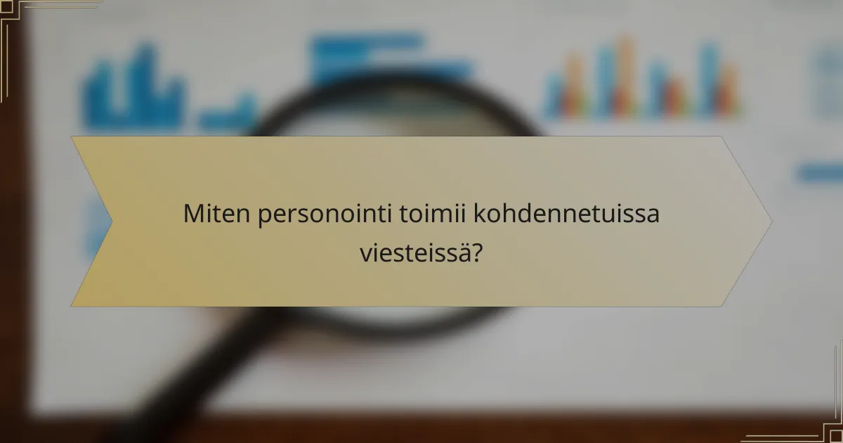 Miten personointi toimii kohdennetuissa viesteissä?